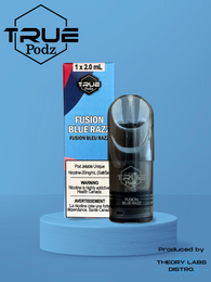 Fusion Blue Razz - True Podz Theory Labs Distro. Vaping E-Liquid Disposables St. Catharines Ontario Canada