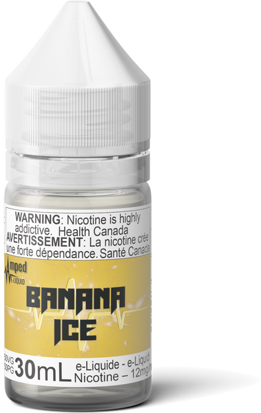 Banana Ice - Amped Theory Labs Distro. Vaping E-Liquid Disposables St. Catharines Ontario Canada