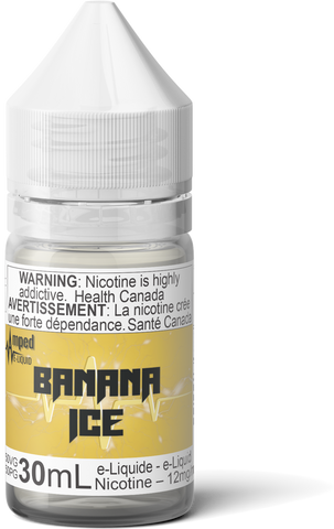 Banana Ice - Amped Theory Labs Distro. Vaping E-Liquid Disposables St. Catharines Ontario Canada