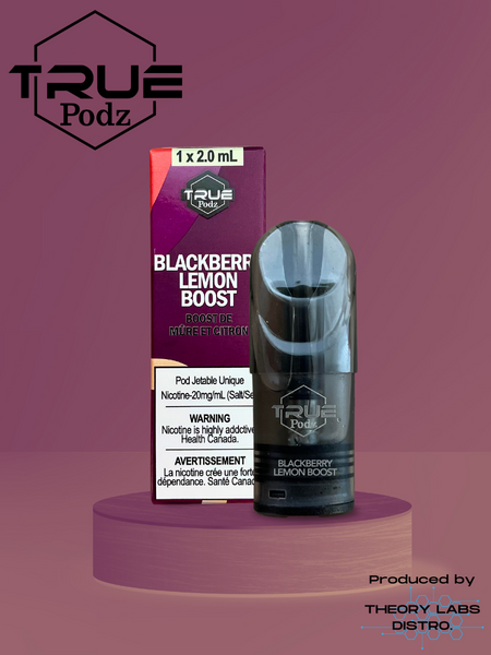 Black Berry Lemon Boost - True Podz Theory Labs Distro. Vaping E-Liquid Disposables St. Catharines Ontario Canada