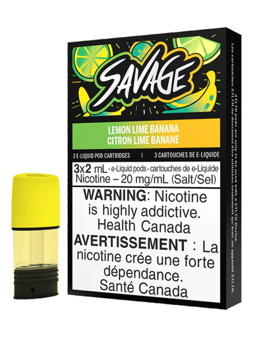 Lemon Lime Banana - Savage STLTH Pods Theory Labs eLiquid Disposables St. Catharines Ontario Canada
