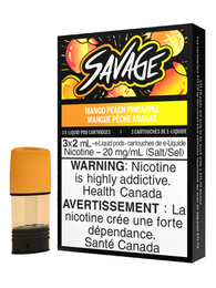 Mango Peach Pineapple - Savage STLTH Pods Theory Labs eLiquid Disposables St. Catharines Ontario Canada