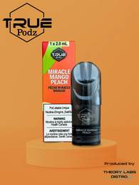 Miracle Mango Peach - True Podz Theory Labs Distro. Vaping E-Liquid Disposables St. Catharines Ontario Canada