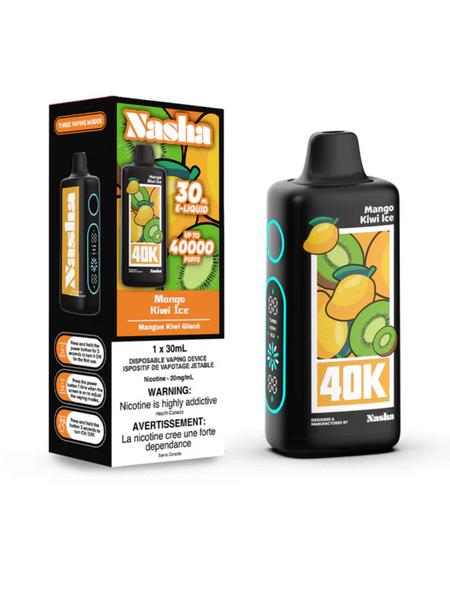 Mango Kiwi Ice - Nasha Theory Labs Distro. Vaping E-Liquid Disposables St. Catharines Ontario CAN