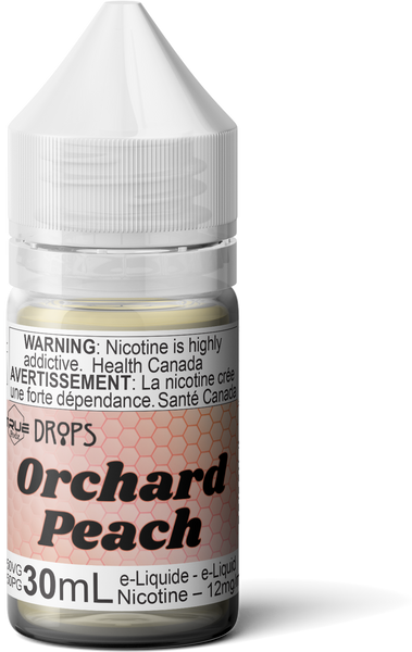 Orchard Peach - Drops Theory Labs Distro. Vaping E-Liquid Pouches St. Catharines Ontario Canada