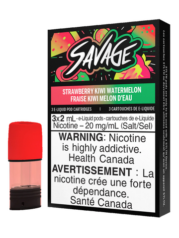 Starwberry Kiwi Watermelon - Savage STLTH Pods Theory Labs eLiquid Disposables St. Catharines Ontario Canada