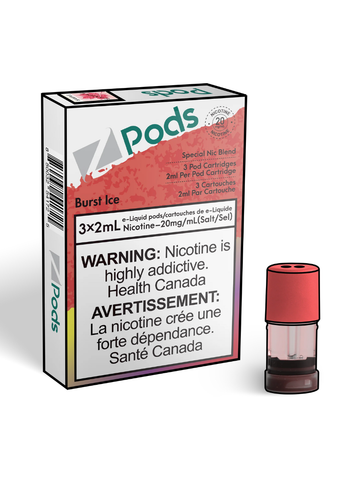 Burst Ice - Z-Pods Theory Labs Distro. Vaping E-Liquid Disposables St. Catharines Ontario CAN