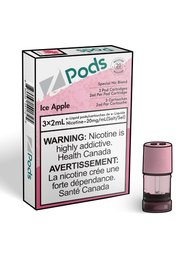 Ice Apple - Z-Pods Theory Labs Distro. Vaping E-Liquid Disposables St. Catharines Ontario CAN