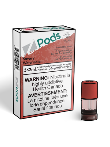 Savory Watermelon - Z-Pods Theory Labs Distro. Vaping E-Liquid Disposables St. Catharines Ontario CAN