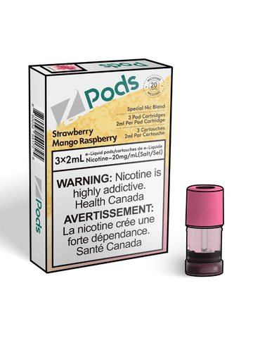 Strawberry Raspberry Mango - Z-Pods Theory Labs Distro. Vaping E-Liquid Disposables St. Catharines Ontario CAN